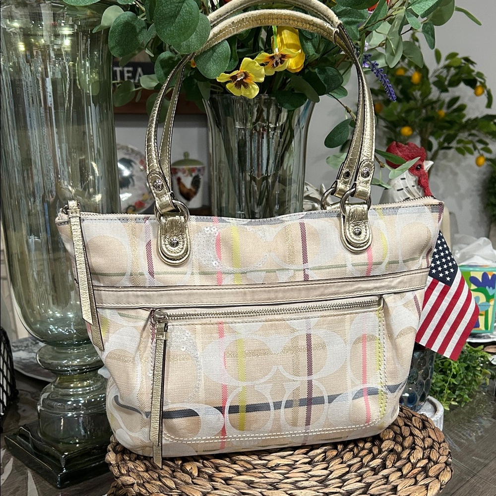 Coach Multicolor Patterned Shoulder Bag